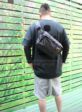 Foti GmanClub 暗黑系刺绣骑行运动休闲包插扣斜挎胸包大容量腰包