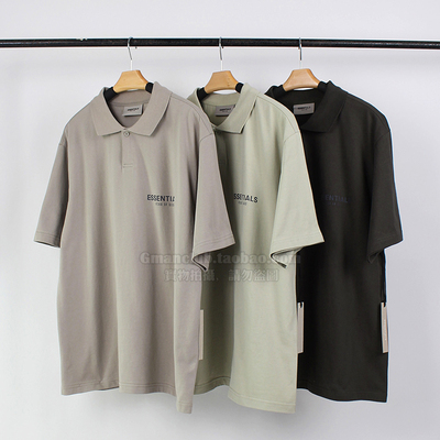 FotiGmanClub FOG ESSENTIALS 复线字母宽松全棉POLO衫短袖TEE恤