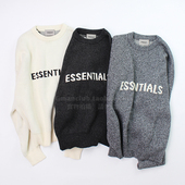 FotiGmanClub 毛衣 复线胸前字母提花圆领针织衫 FOG ESSENTIALS