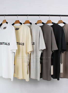 Gman高街FOG ESSENTIALS 复线胸前字母印花 圆领宽松短袖TEE恤6色