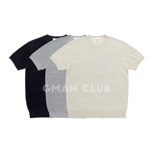 FotiGmanClub 老钱风莱赛尔亚麻混纺针织短袖TEE恤男士休闲夏季