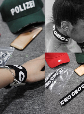 Foti GmanClub GEO CHOKER 弹力提花绑带 潮流颈带项圈