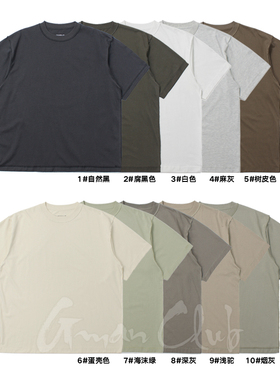 Foti GmanClub 基本款反穿纯色宽松纯棉圆领短袖TEE恤百搭夏季ins