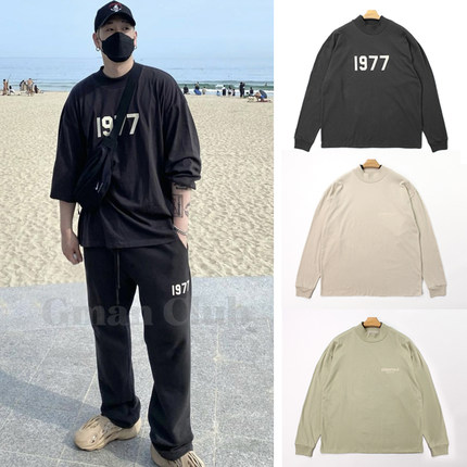Gman高街 FOG ESSENTIALS 复线第八季1977植绒宽松圆领长袖TEE恤