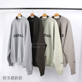 ESSENTIALS FotiGmanClub FOG 复线潮牌胸前字母圆领套头加绒卫衣