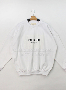 Gman高街 FOG ESSENTIALS 主线6TH第六季LA限定白色贴布圆领卫衣