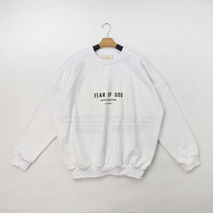 主线6TH第六季 ESSENTIALS LA限定白色贴布圆领卫衣 FOG Gman高街