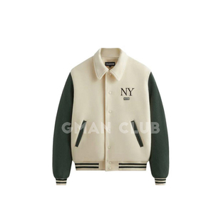 FotiGmanClub KITH联名同款 纽约限定款进口羊毛棒球服夹克外套