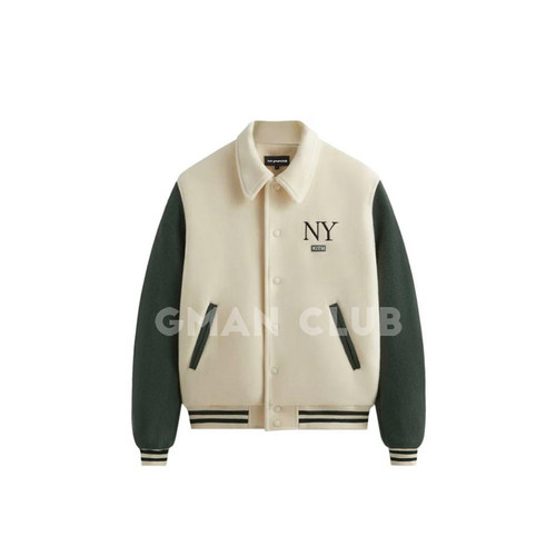 FotiGmanClub KITH联名同款 纽约限定款进口羊毛棒球服夹克外套