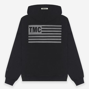 LA限定TMC黑色3M加绒连帽衫 Essentials 套头卫衣 Fog Gman高街