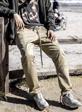 Gman高街 Fog Essentials 第六季副线刺绣纯色休闲束脚工装裤长裤