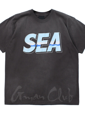 FotiGmanClub Saint Michael SEA 印花复古Vintage宽松短袖TEE恤