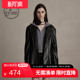 温暖防水黑色水洗皮外套DH244P97755D 迪哈利新款 HARRY