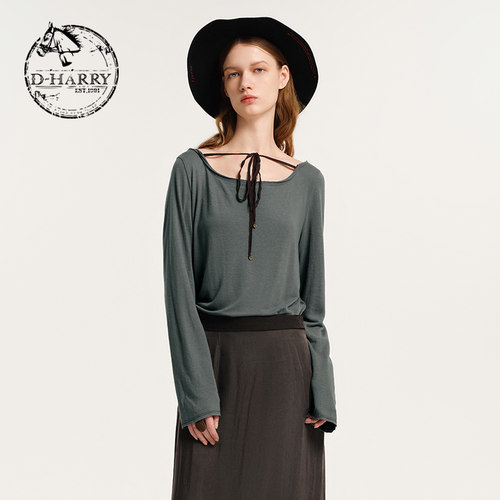 D-HARRY/迪哈利绿色长袖T恤