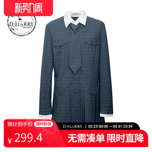 复古温暖格子长袖 迪哈利新款 连衣裙DH244J97929T HARRY