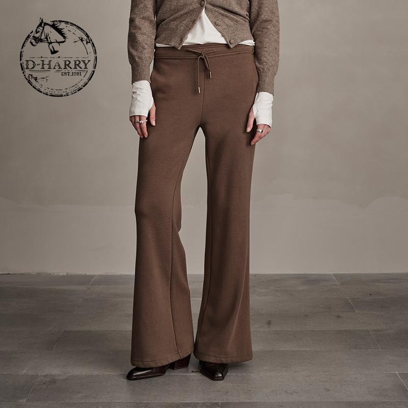 D-HARRY/迪哈利深咖色喇叭卫裤