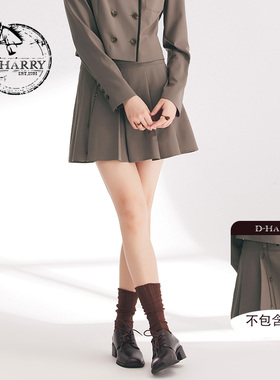 D-HARRY/迪哈利春秋新款简约百搭时尚驼色短裙DH241M97061D
