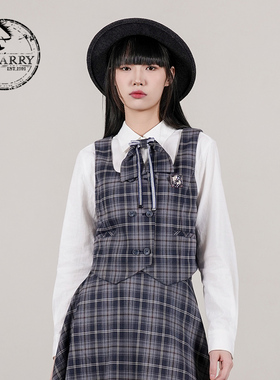 D-HARRY/迪哈利2025秋季新款学院风百搭格纹马甲DH253Q62826T
