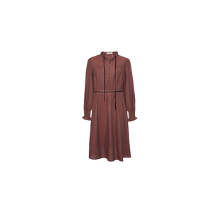 D-HARRY/迪哈利春秋新款复古百搭红色格子连衣裙DH241J96982D