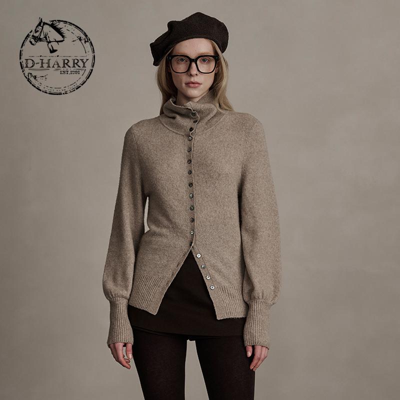 D-HARRY/迪哈利卡其高领长袖毛织