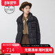 迪哈利冬新款 HARRY 百搭保暖黑色带胸袋羽绒服DH234G96596D