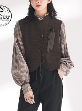 D-HARRY/迪哈利春秋新款复古通勤百搭毛织马甲DH241C96893D