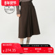HARRY 迪哈利复古咖色排扣鱼尾裙女遮胯显瘦半身裙DH231M95875D