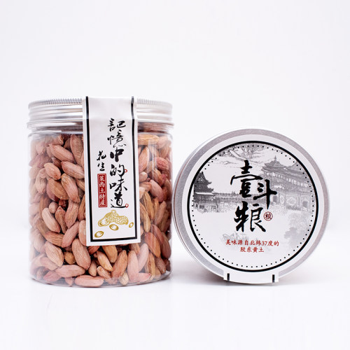 壹斗粮山东生新瘪花生米小粒生花生罐装养胃的小零食干瘪花生米新