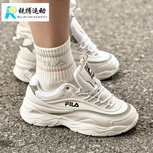 专柜正品Fila/斐乐FS1SIA1165X反光条小白鞋运动跑鞋