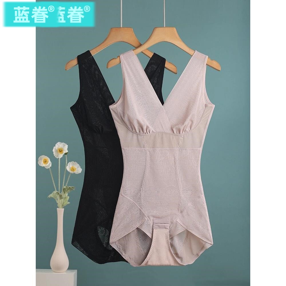 夏季超薄塑身衣收腹束腰塑形提臀美体无痕夏天薄款连体束身内衣女