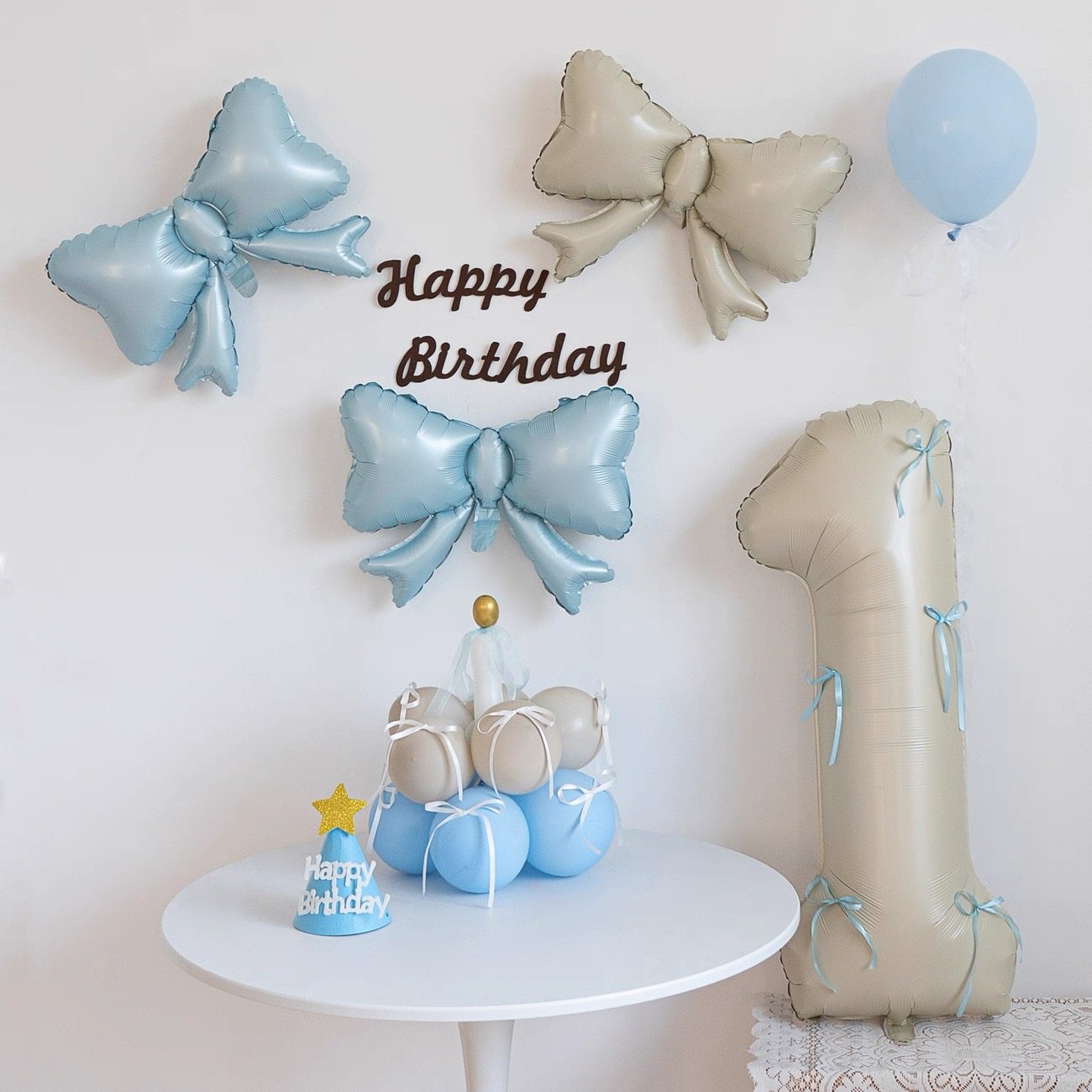 生日派对蝴蝶结气球装饰套装蓝色系儿童生日布置用品,节庆用品/礼品,节日装扮用品,淘宝优惠券,粉丝福利购,淘宝优惠卷