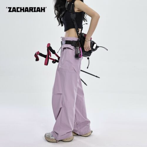 ZACHAIRAH【丁香紫】美式伞兵裤