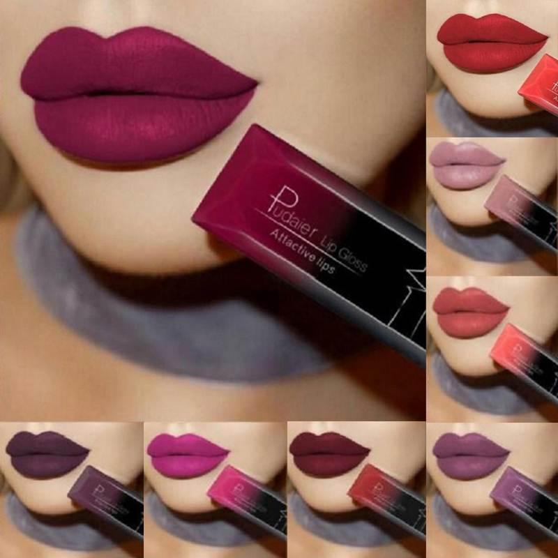 Matte Velvet Lip Gloss Lipstick Glossy Nude Sexy Red Lip Tin-封面