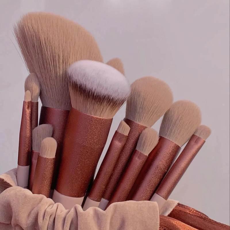 13Pcs Soft Fluffy Makeup Brushes Set for cosmetics Foundatio 彩妆/香水/美妆工具 男士粉饼 原图主图