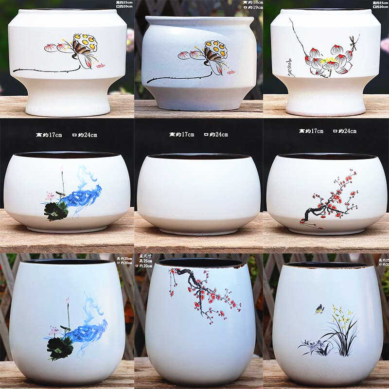 江苏绿植盆粗陶透气北欧风大口