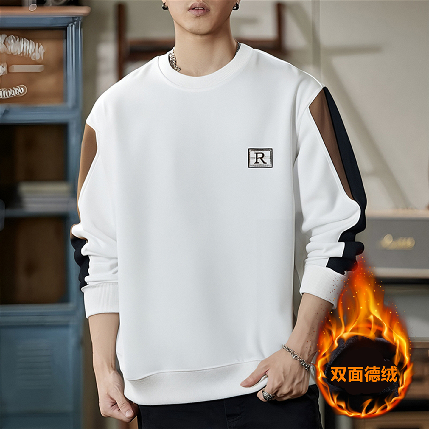 率动官网男士加绒卫衣