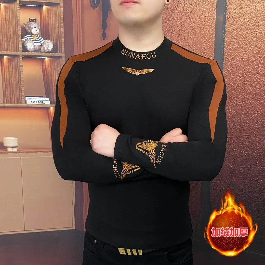 率动官网潮流半高领欧货加绒卫衣