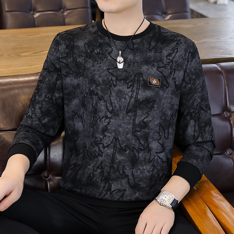 秋冬新款男士加肥加大码长袖T恤
