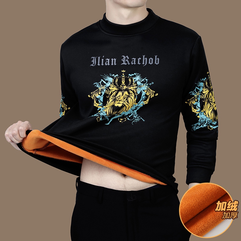 男士半高领保暖内衣套装