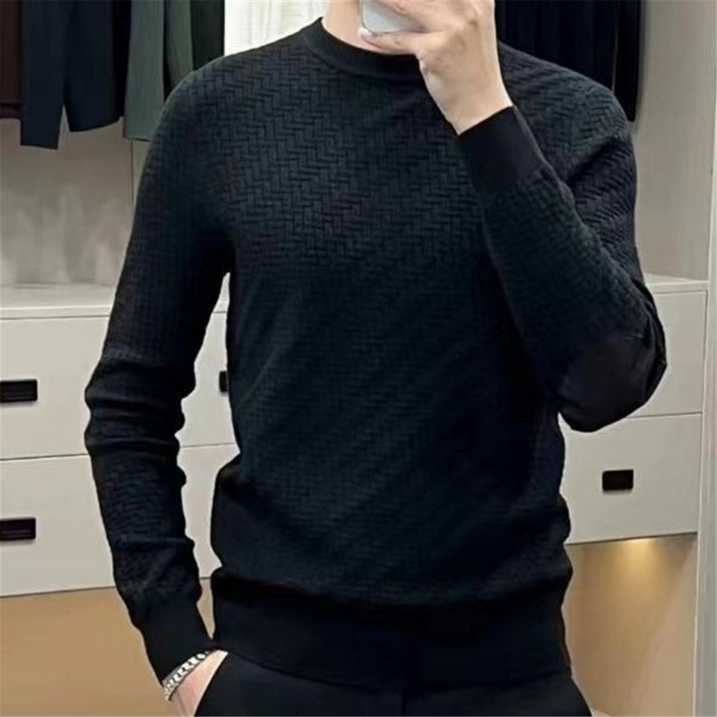 率动官网男士提花毛衣