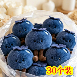可爱蓝莓毛绒挂件公仔生日伴手礼物小学生儿童实用奖励礼品批发