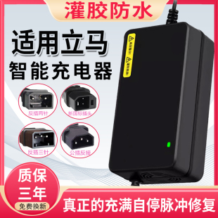 适用立马电动车充电器48V12AH60V20AH72伏防水铅酸石墨烯快充通用