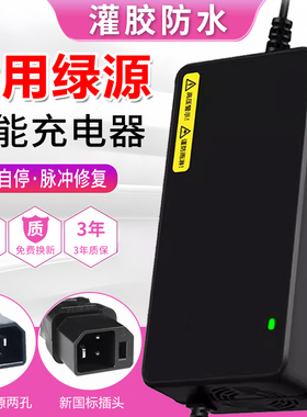 适用绿源电动车充电器48V60V72V20E30E-2T防水铅酸石墨烯快充通用