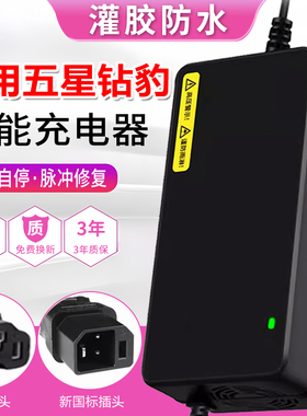 适用五星钻豹电动车充电器48V12AH60V20AH72伏防水铅酸石墨烯通用
