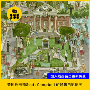 Campbell 美国插画师Scott 异想电影插画奇异画风414张 1583