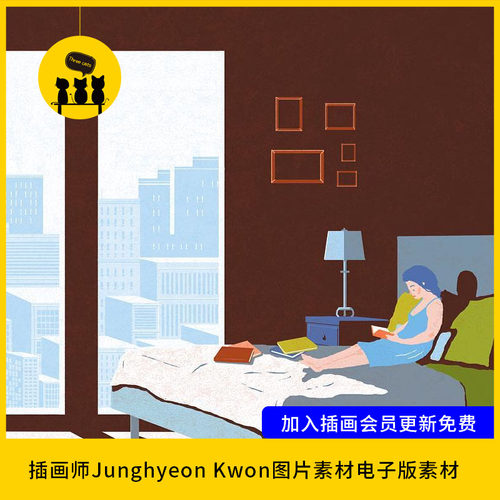【1733】插画师Junghyeon Kwon图片素材电子版临摹学习素材
