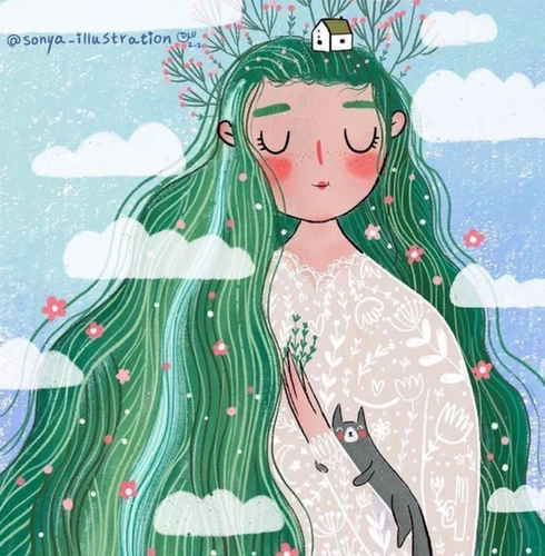 伊朗插画师索尼娅·科萨尔（Sonya Kosar）电子版图册素材临摹