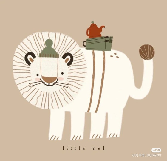 【儿童插画206】melindaberti可爱小动物狮子螃蟹插画图片素材