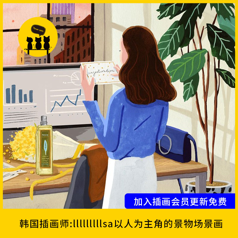 【1777】韩国插画师lllllllllsa以人为主角的景物场景画图片800张