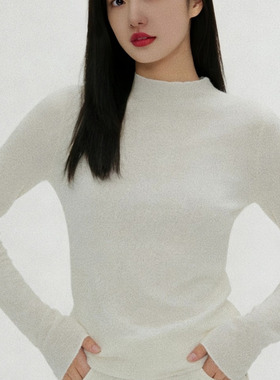 Forme Tome空气肌理感可机洗女长袖修身显瘦春秋季内搭打底衫针织